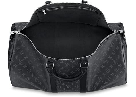 louis vuitton holdall black and grey|keepall 55 with shoulder strap.